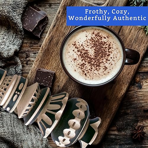 Miniatura 8 de Auténtico espumador artesanal de chocolate caliente Molinillo (grande) - Batidor de madera hecho a mano para chocolate caliente mexicano - Wisk de