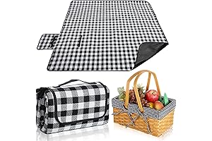 Black Grid Chic Picnic Basket