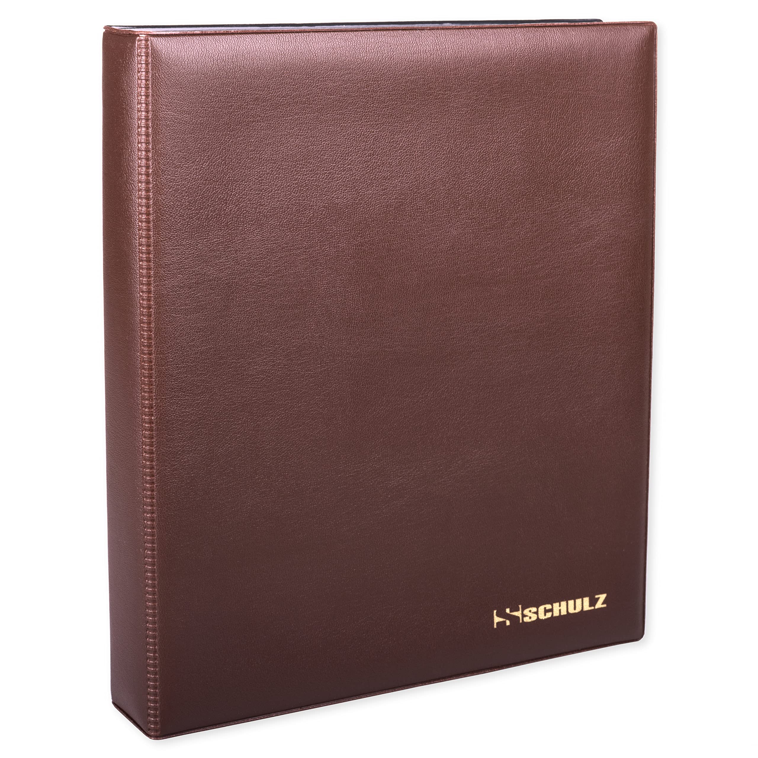 C Collector Brown Banknote Collection Album – Storage Book Banknotes Holder – Large Collecting Pocket Binder - Protect And Store 25 Notes - Original Schulz Album In