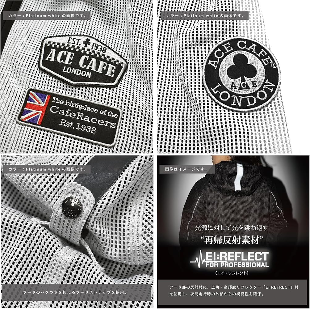 Amazon.co.jp: [ACE CAFE LONDON] ShortSleeve See-through Mesh