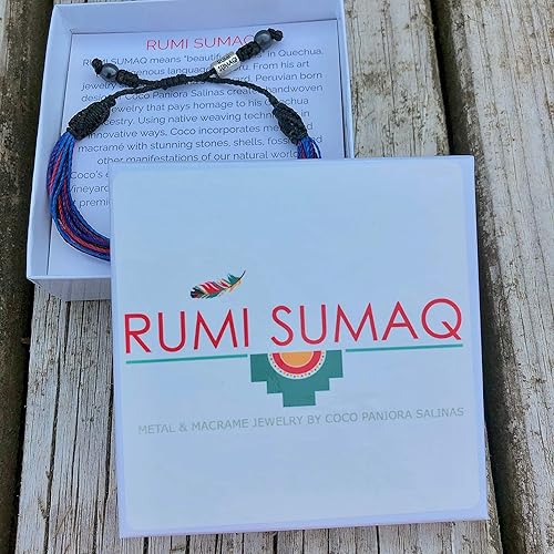 Vista 142 de Rumi Sumaq Pulseras con lazo de bandera del orgullo y el país, macramé tejida anudada a mano, cola de pez y trenzada, pulseras unisex ajustables