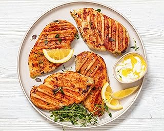 New York Steak & Seafood Lemon Pepper Chicken Cutlets – Frozen Fully Cooked Boneless Skinless Chicken Breast Fillets – 8 × 4 oz Individually Wrapped Portions, Tender & Juicy, High-Protein, Ready to Heat & Eat (8 Cutlets)