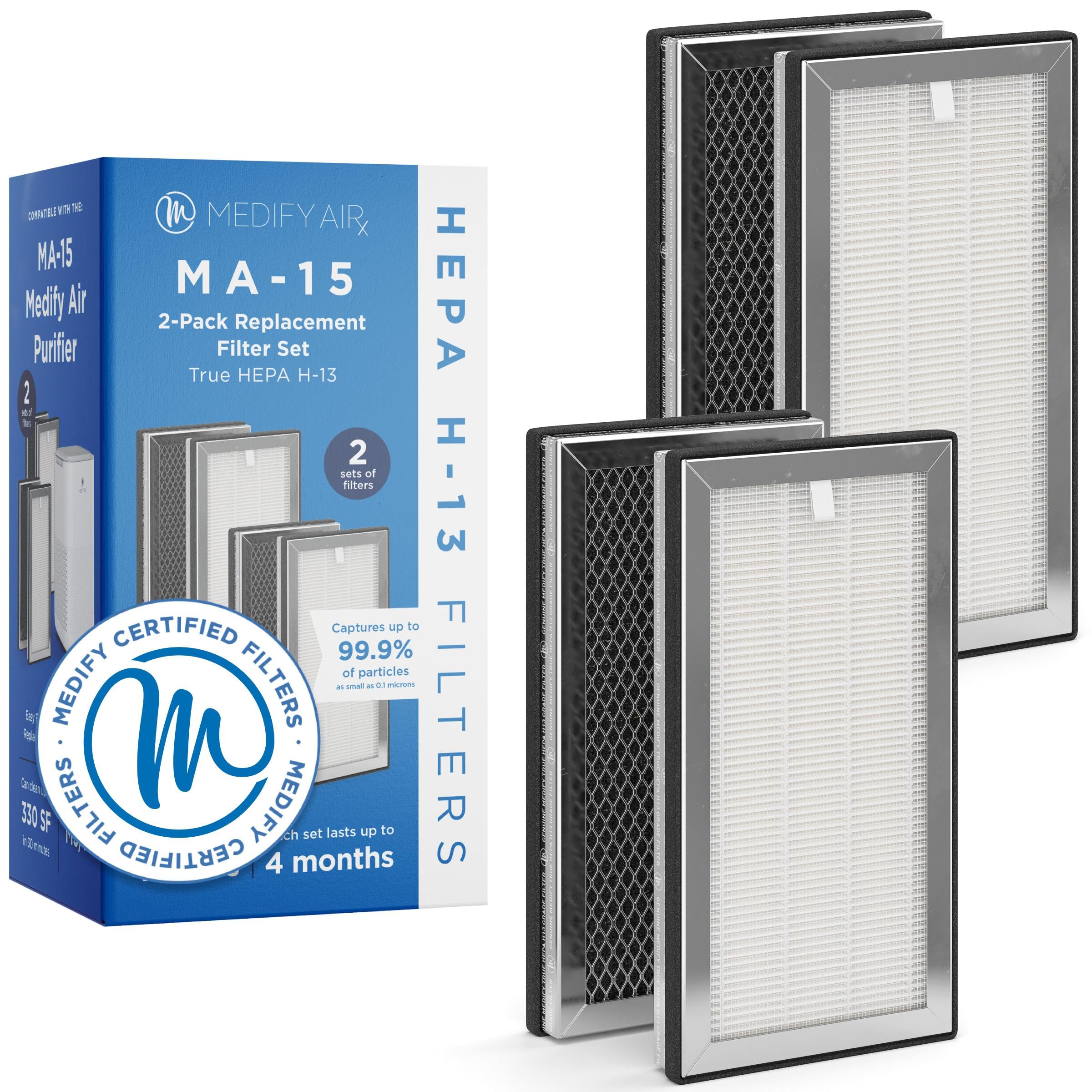 Medify Air White Ma-15R-2 Air Purifier, Hepa, 2, 2