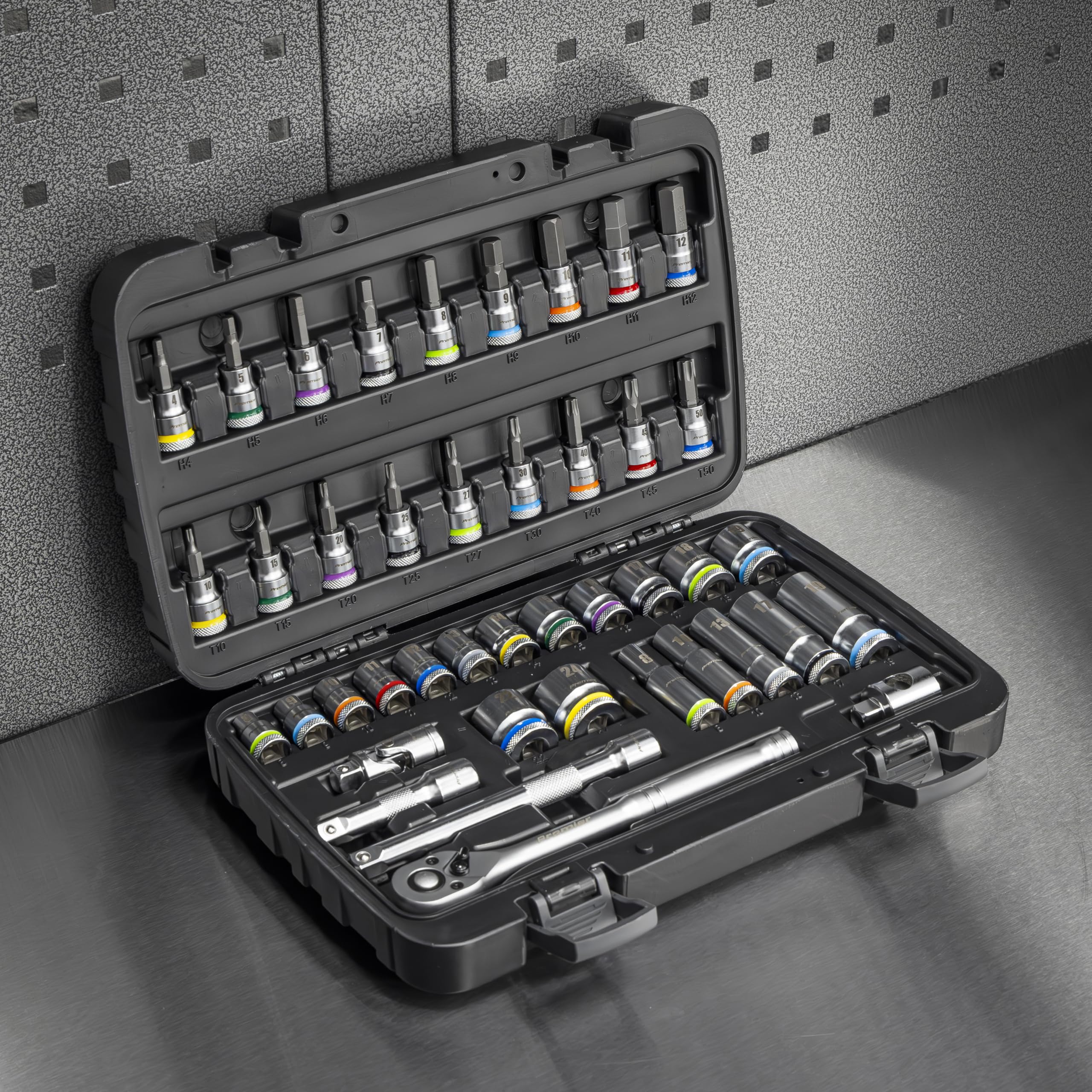 Sealey Premier 3/8" Sq Drive Socket & Socket Bit Set 42pc - AK7915, Chrome - Image 4