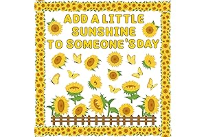 118Pcs Summer Sunflower Cutouts Set For Bulletin Board Decoration