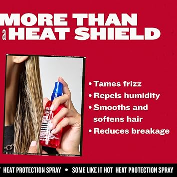 Bed Head by TIGI Some Like It Hot Heat Protection Spray, Hot Tools Protectant up to 230°C with Anti-Frizz, Humidity Shield, Thermal Defence & Smooth Finish Styling, 100ml