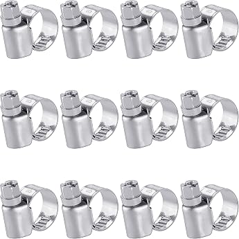 Poppstar stainless steel hose clamps 8-12mm with bandwidth 9mm W2 quality 12 pieces
