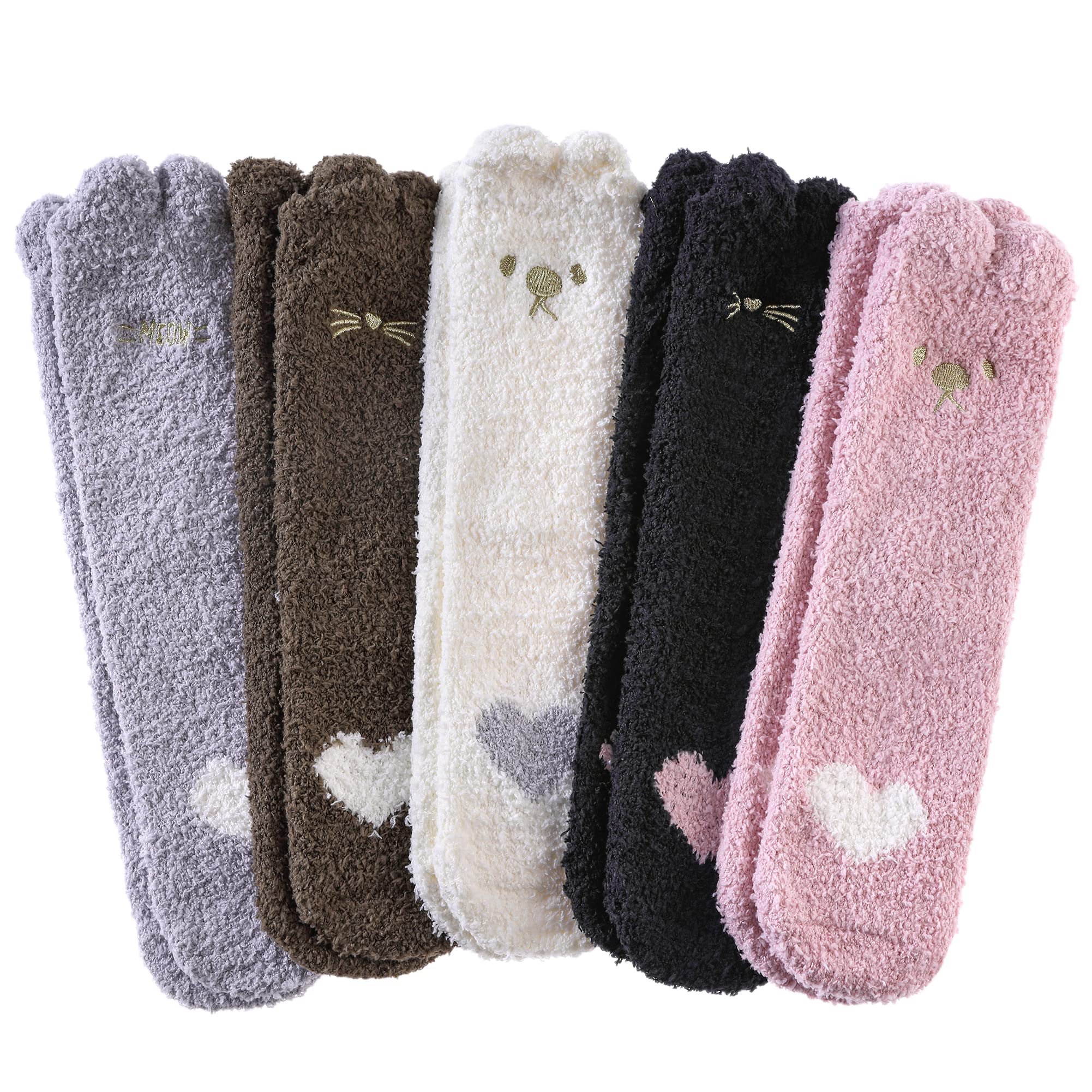 MQELONG Womens Super Soft Fuzzy Cozy Home Sleeping Socks Microfiber Winter Warm Slipper Socks