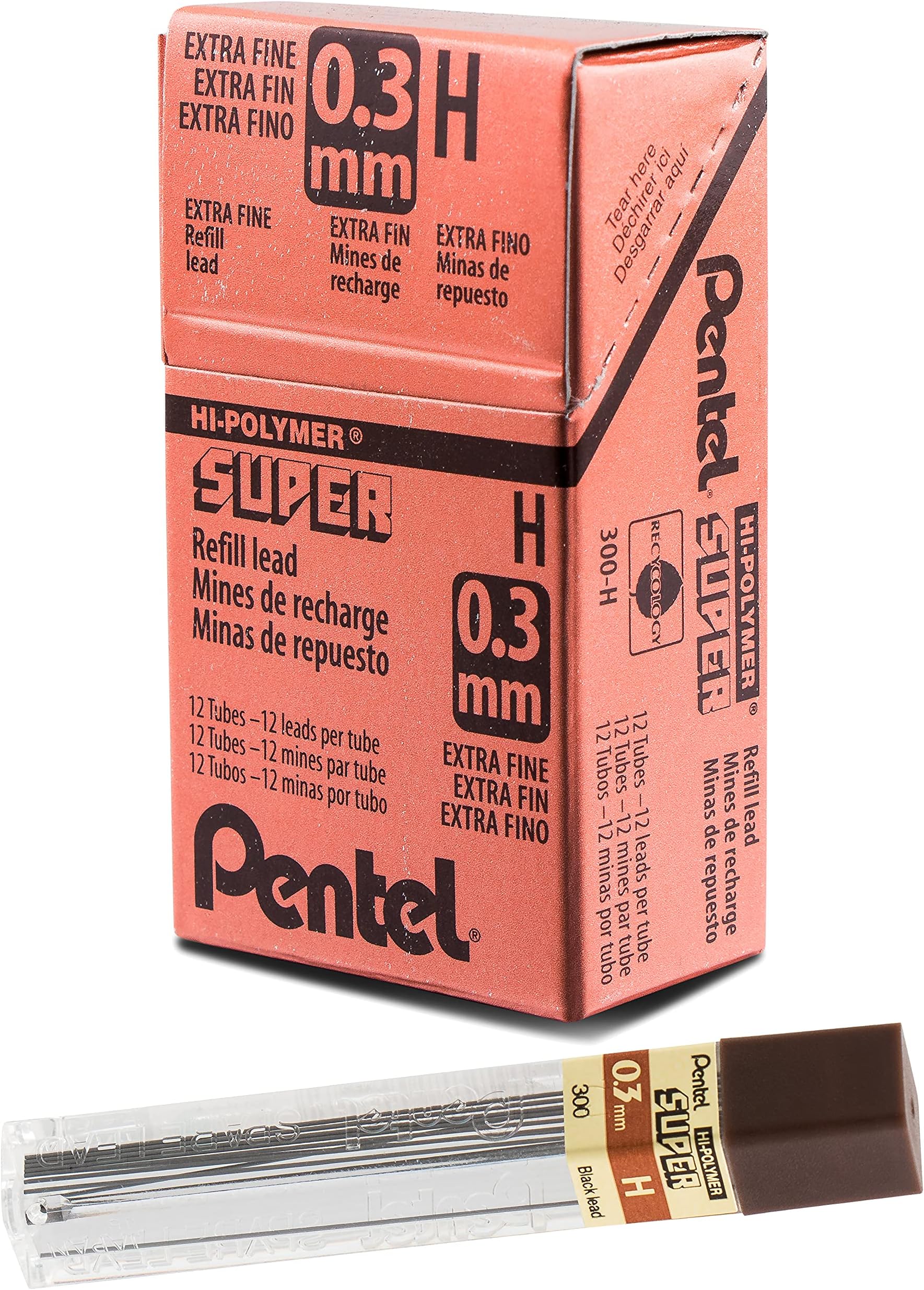 HB Pentel Hi Polymer Super Strong Minen, 0,7 Mm, Hochwertig, Box