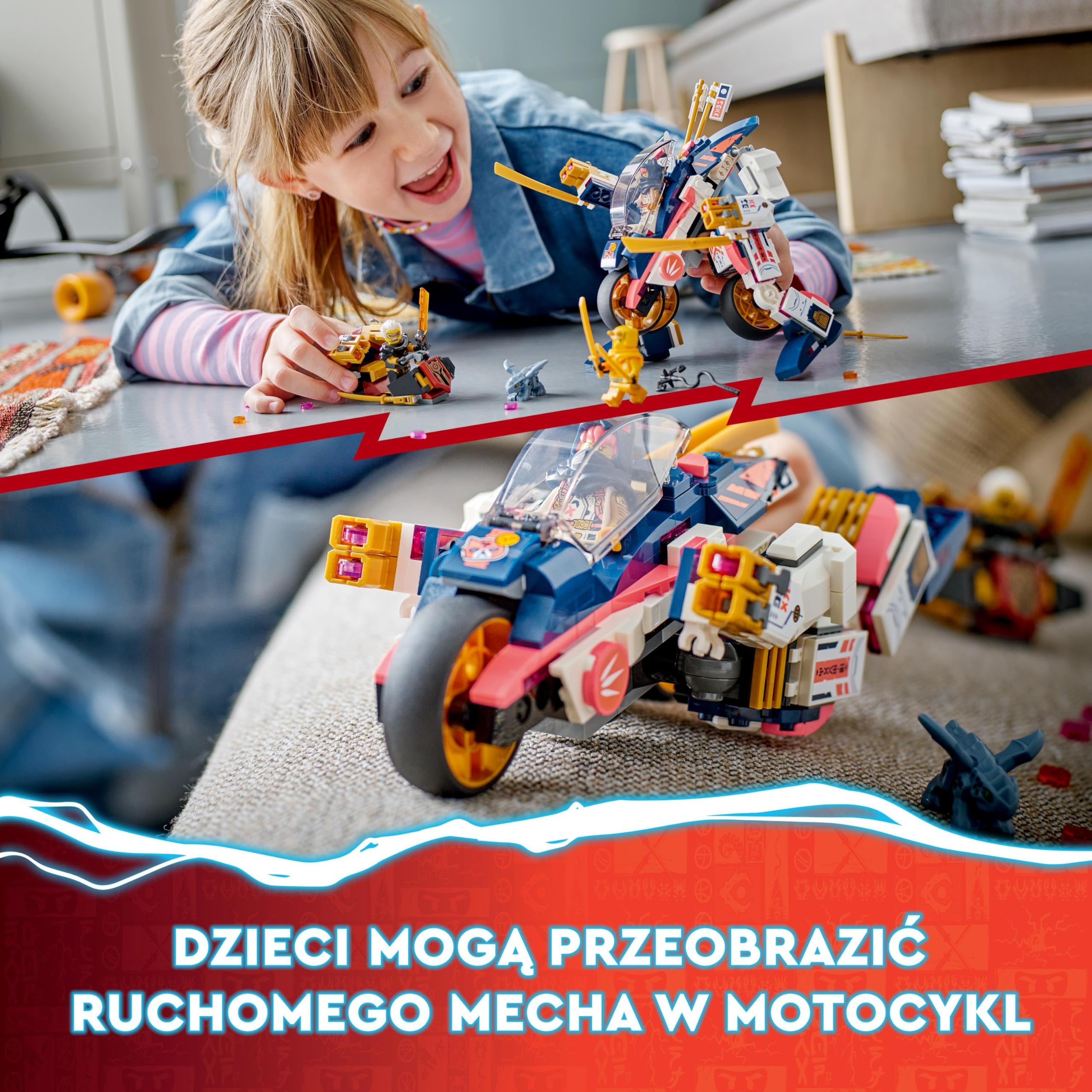LEGO 71792 NINJAGO Mech Sory zmieniający się w motocykl