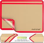 NutriChef Silicone Baking Mat - Set of Nonstick Food Grade Silicone Mats Perfect for Full Baking Sheets, Oven, Dishwasher and Freezer Safe, 24.5"x16.5", Perfect for Macaroons, Cookies and More