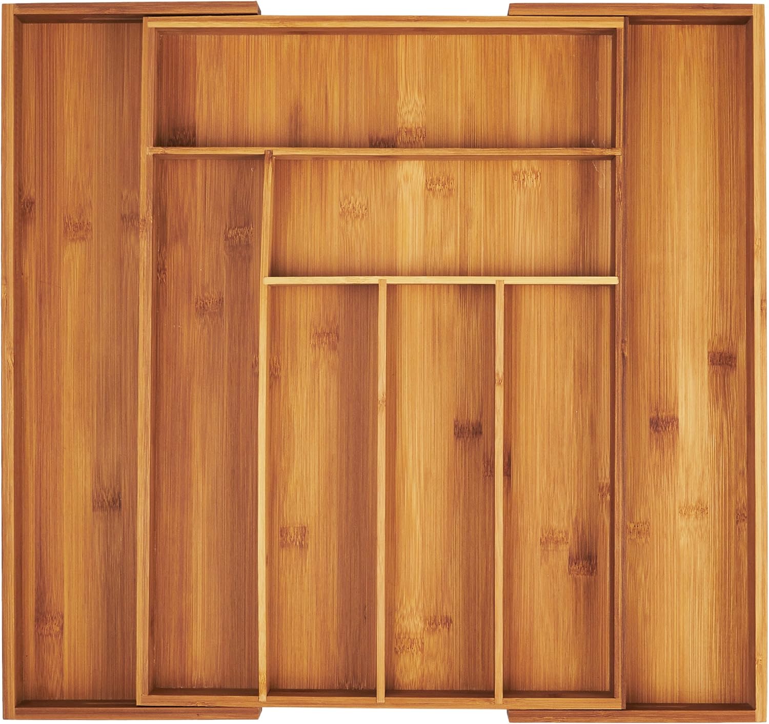 Amazon Basics Bamboo Expandable Kitchen Utensils Drawer Orga
