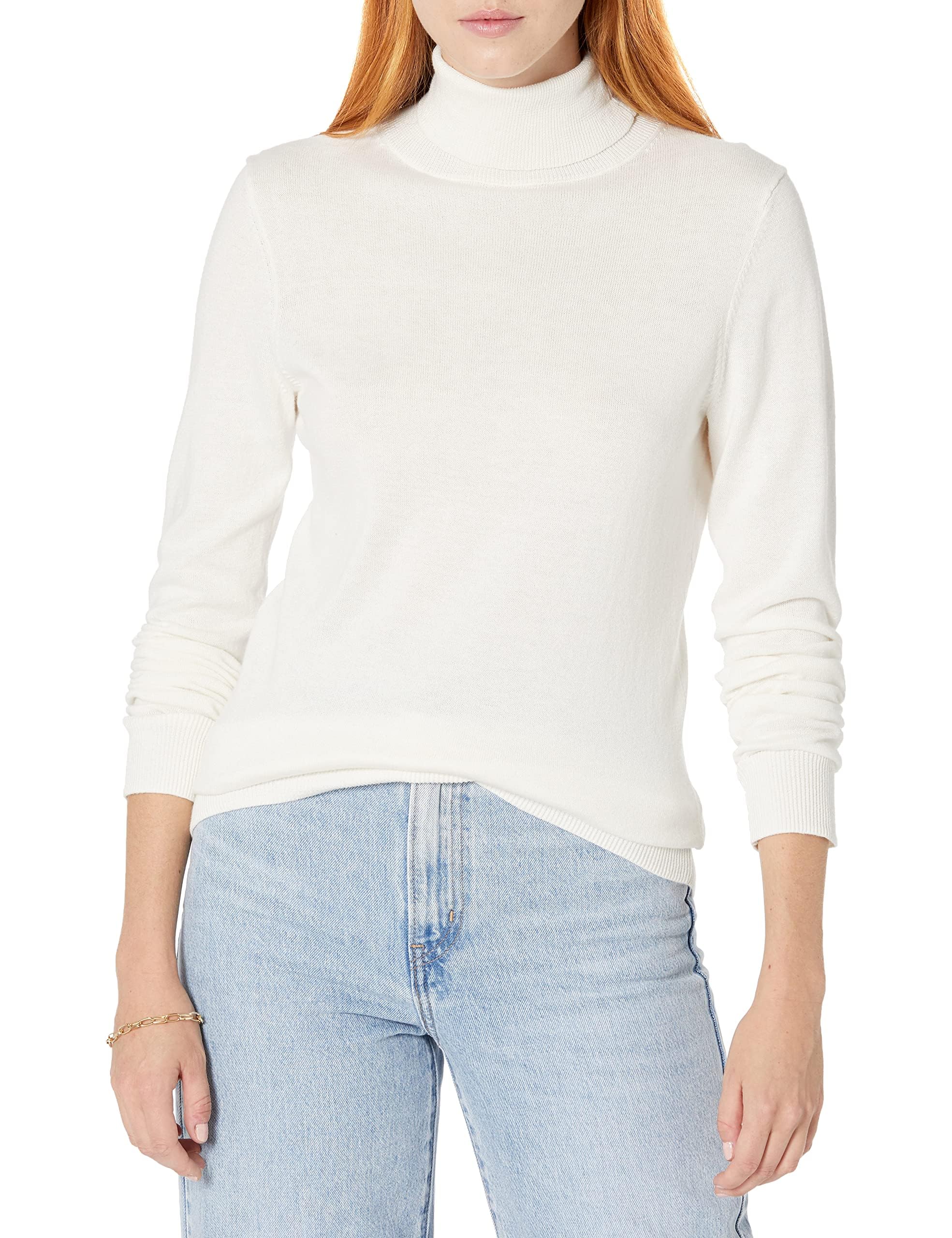 Amazon Essentials Damen Leichter, Langärmeliger Rollkragenpullover, Klassischer Schnitt (Erhältlich In Übergröße)