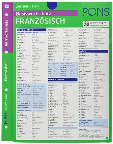 PONS Basiswortschatz auf einen Blick Französisch (PONS Auf einen Blick)