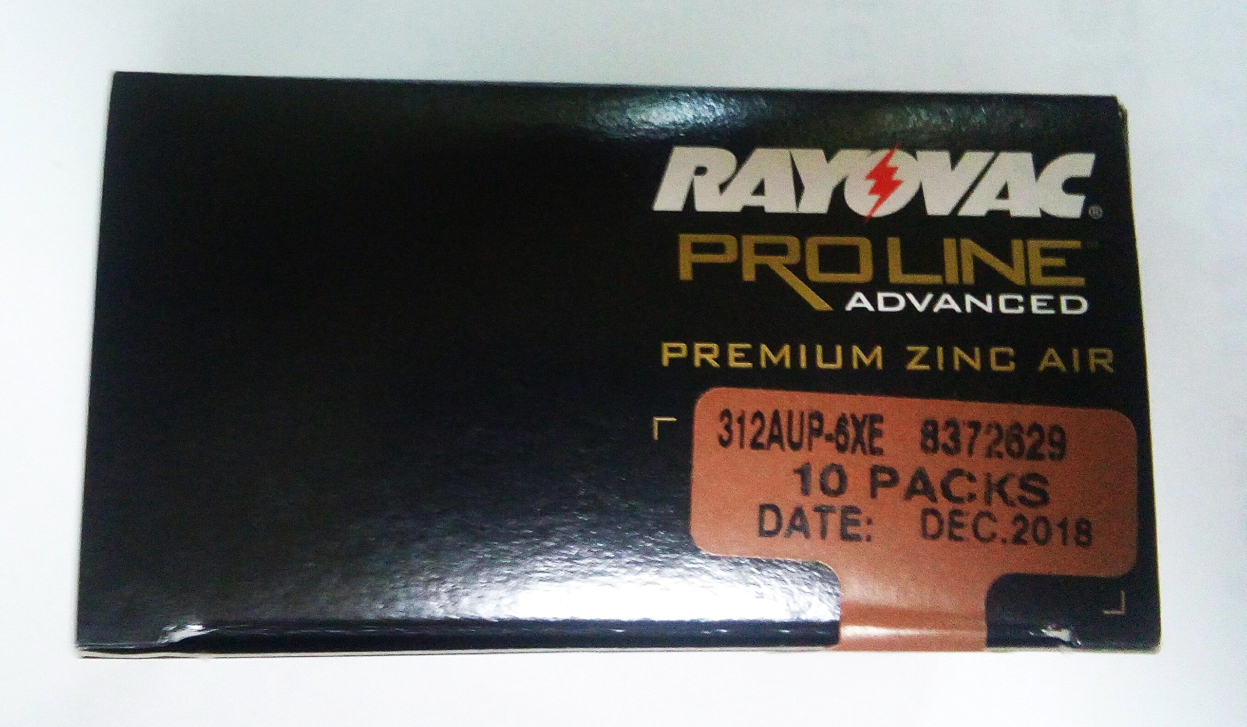 Rayovac Ersatz-Hörgerätebatterie, Größe 312, 5 Packungen mit je 6 Batterien