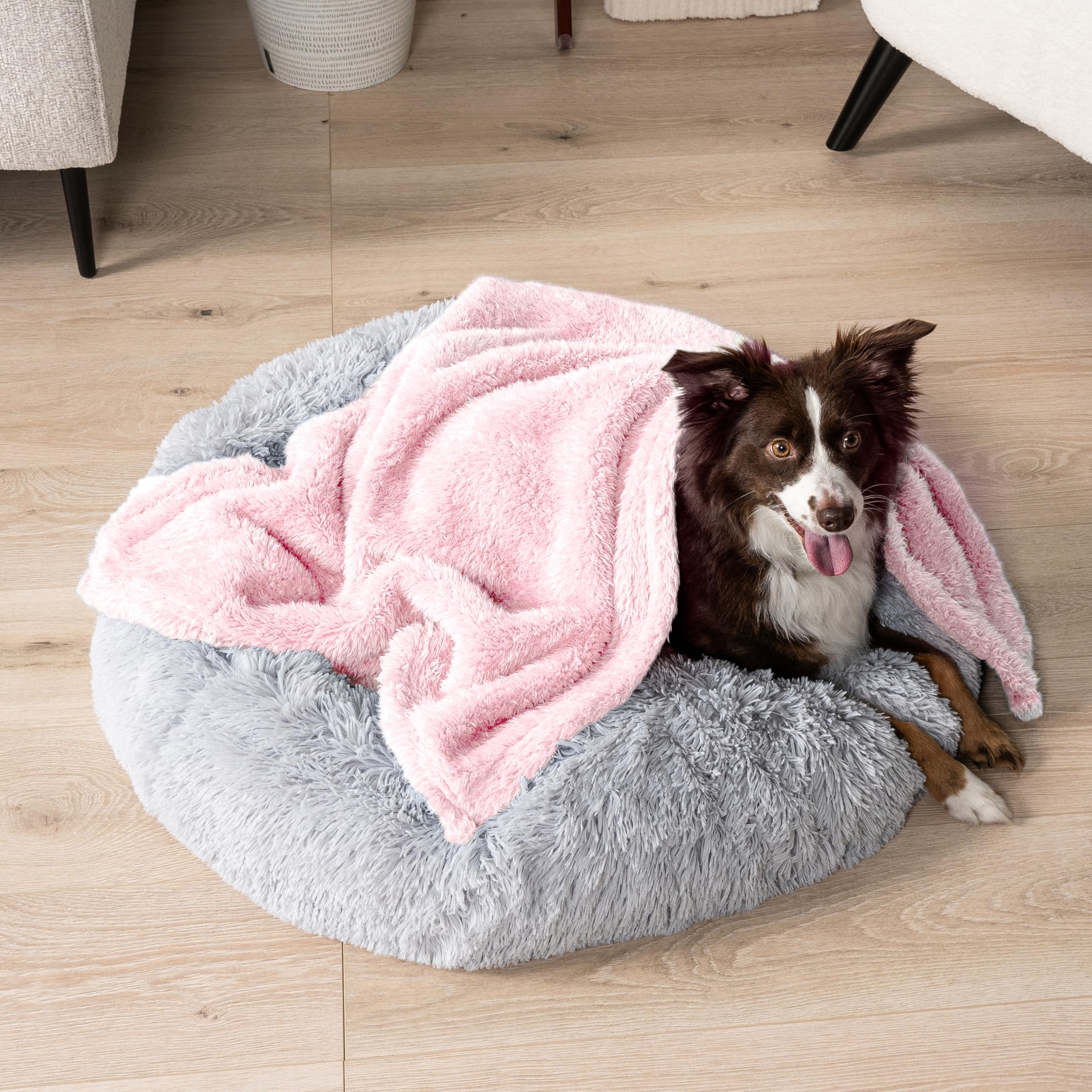 Fluffy Fleece Pet Blanket For Dogs & Cats - Soft, Warm Throw In Multiple Sizes & Colors - View #6