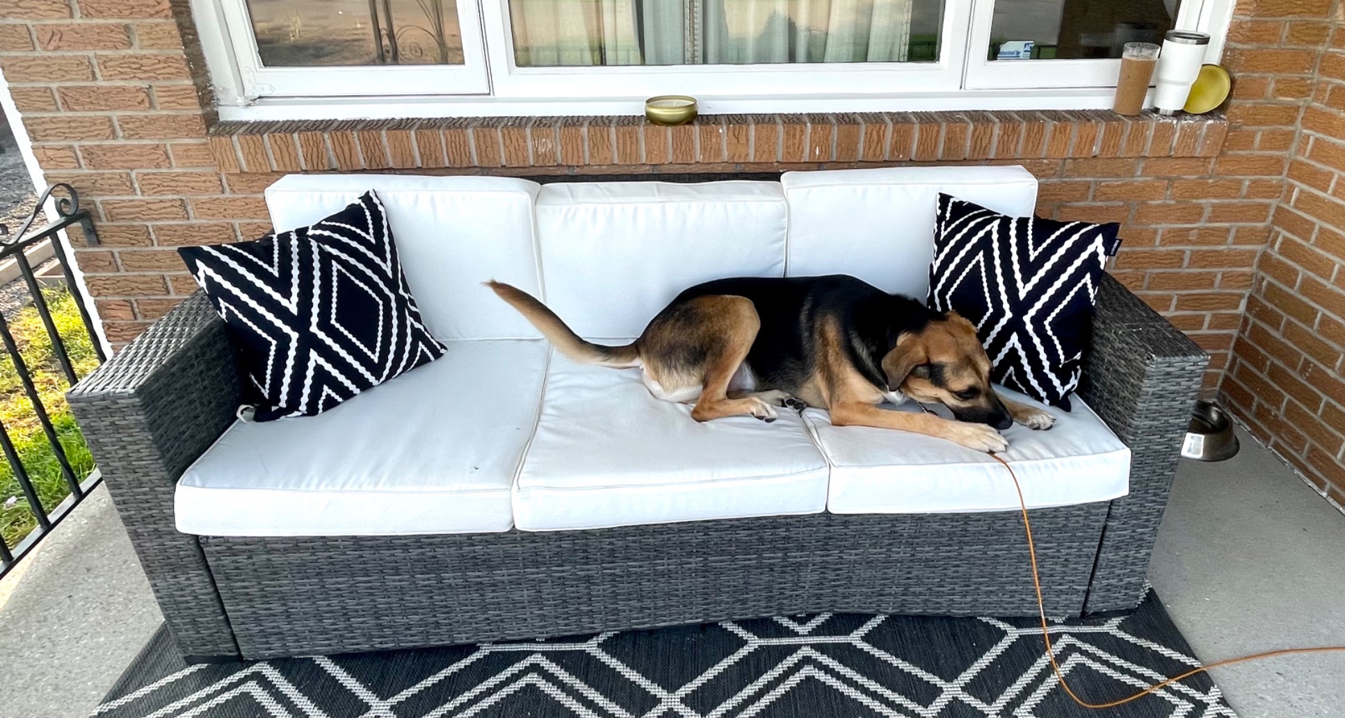 58/mo Finance Best Choice Products 3Seat Outdoor Wicker Patio Sofa w/Removable Cushions