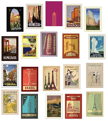 Retro / Vintage Travel Postcards - Set of 20 different