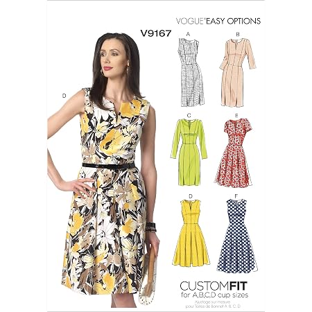 Patron De Robe Vogue 9050 - Taille 34 à 42 - Multi Modèles (A à F) - Niveau Facile