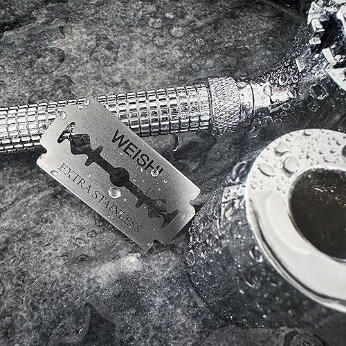 Miniatura 5 de WEISHI 50 cuchillas de afeitar de seguridad de doble filo extra inoxidable