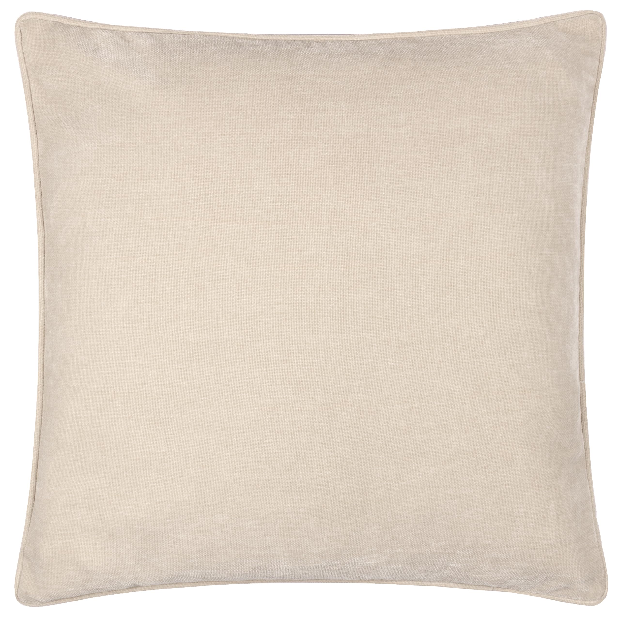 Yard Furn Heavy Chenille Polyester Filled Cushion – Luxury Soft Velvet Piped Decorative Cushion (Linen - 50x50cm)