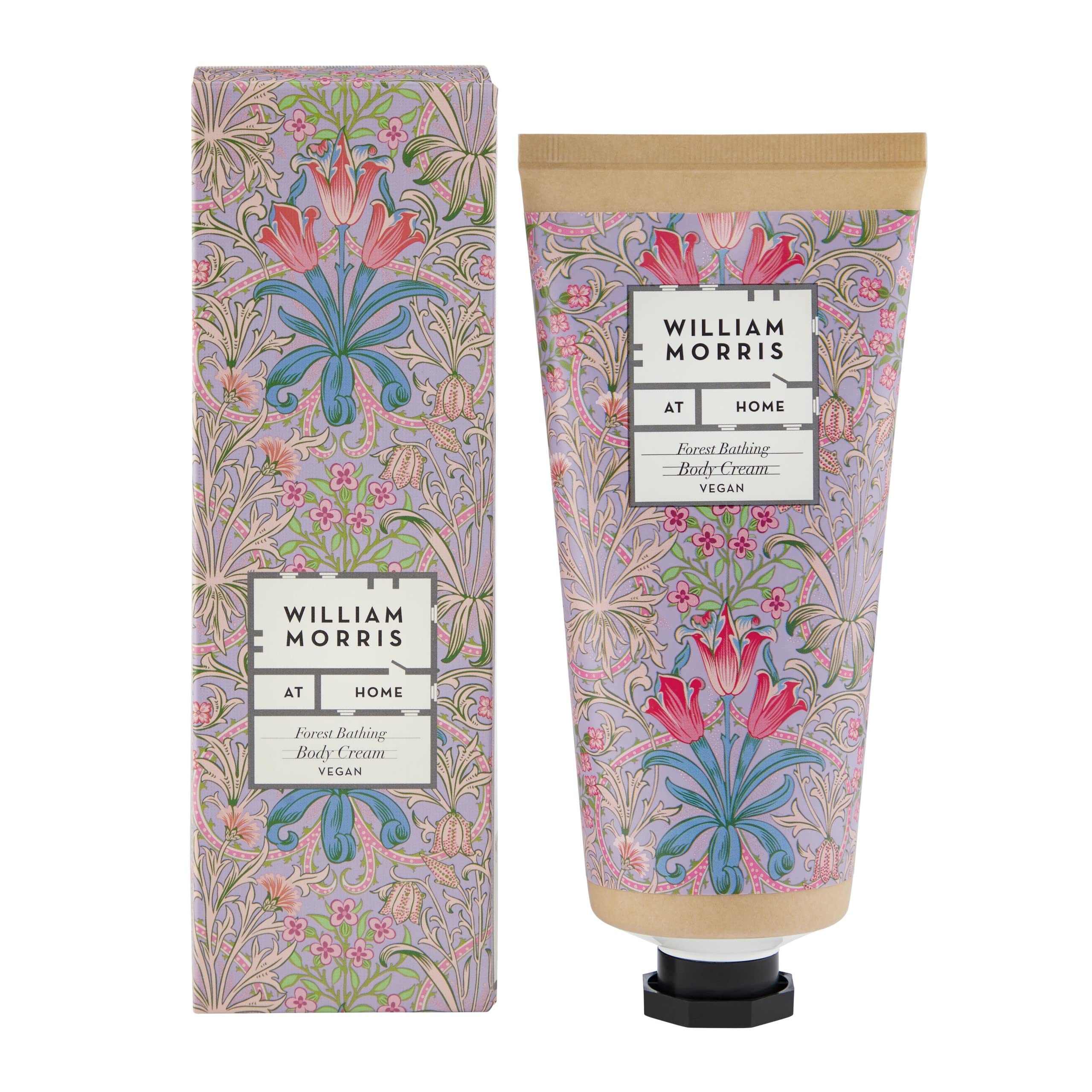 William Morris At Home Forest Bathing Moisturizing Body Cream | Hinterlässt ein weiches Hautgefühl | angereichert mit ätherischen Ölen | tierversuchsfrei und vegan | 200 g