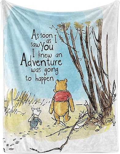 TOHODARE Bonita manta de oso para todas las estaciones, manta de franela de 50 x 60 pulgadas, manta de viaje para cama, sofá, sala de estar (50 x 60
