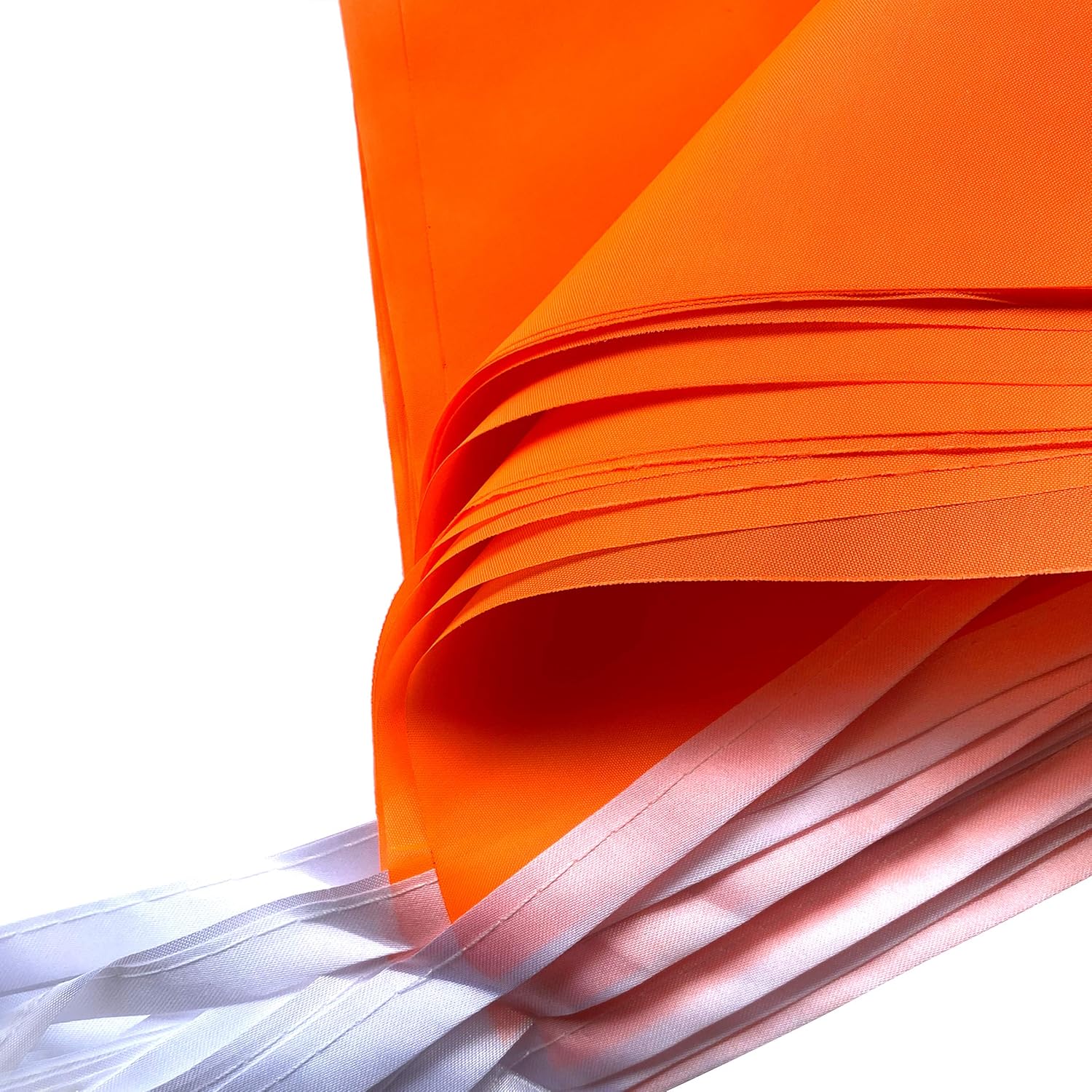 100 Feet Solid Orange Pennant Banner Flags String Triangle Bunting Flags,Decorations for Grand Opening,Birthday Party,Festival Celebration(Orange) image 3