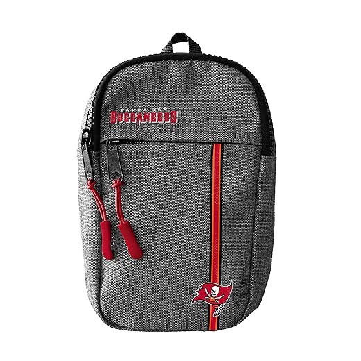 SOAR NFL Tech Small Sling Shoulder Daypack Bag with Adjustable Strap-Travel Crossbody Backpack, Tampa Bay Buccaneers