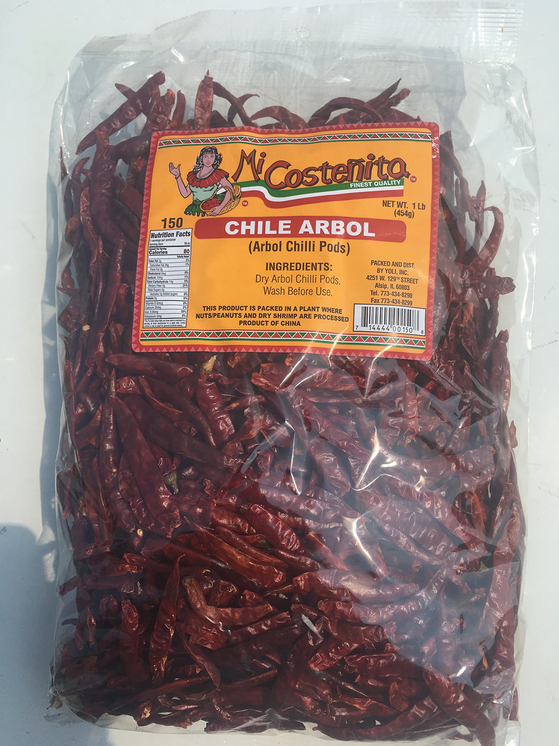 Buy Whole Chile De Arbol, 16 Ounce Mexican Whole Dried Arbol Chili