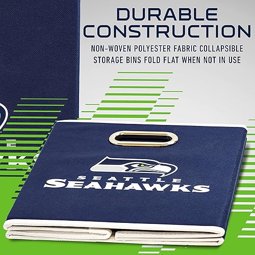 Miniatura 158 de Cubo de almacenamiento Franklin Sports, de tela, del equipo de la NFL, apto para adaptarse a contenedores de almacenamiento (11 x 10.5 x 10.5), San