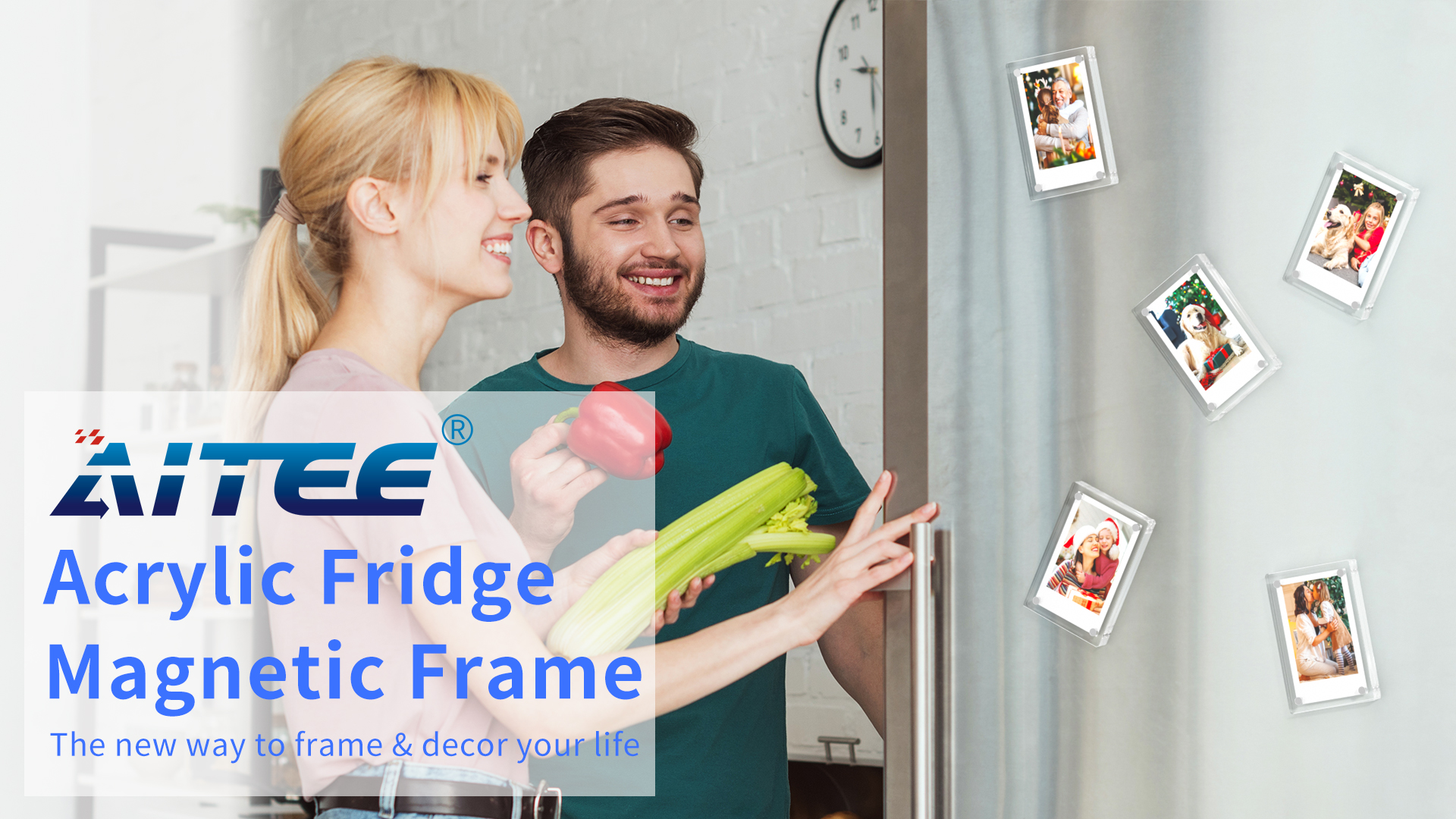 Amazon.com - AITEE Acrylic Fridge Magnetic Frame,Double Sided