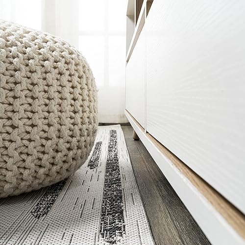 Miniatura 5 de JONATHAN Y SMB124D-28 Zolak Berber - Alfombra geométrica para interiores y exteriores, estilo bohemio, contemporáneo, fácil limpieza, para