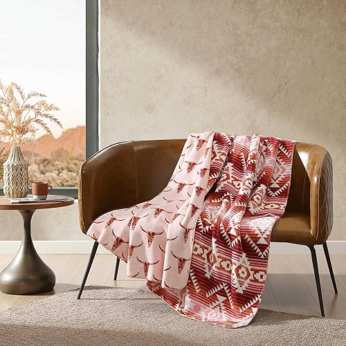 Miniatura 10 de Wrangler - Manta Queen, ropa de cama reversible de forro polar de felpa ultrasuave, decoración ligera del hogar para todas las estaciones (arena