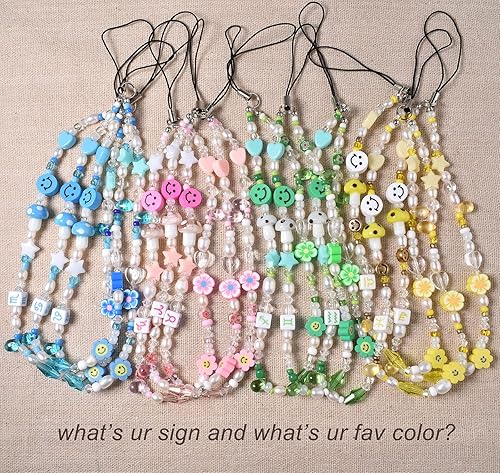 Miniatura 5 de Abalorio con cuentas para teléfono, correa de muñeca personalizada hecha a mano, llavero para teléfono