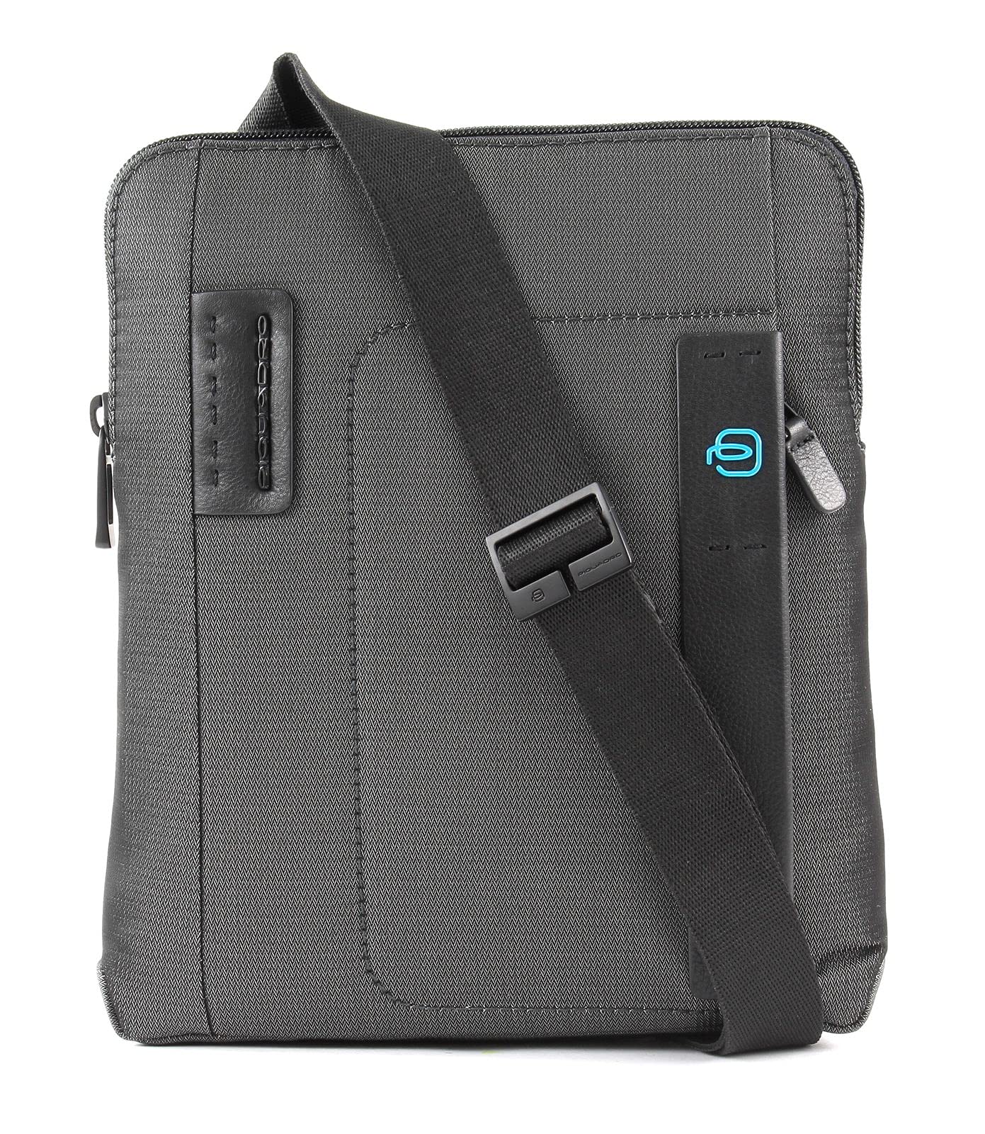 PIQUADRO Unisex's P16 iPadAir Bag in Fabric and Leather, Grey, Taglia Unica