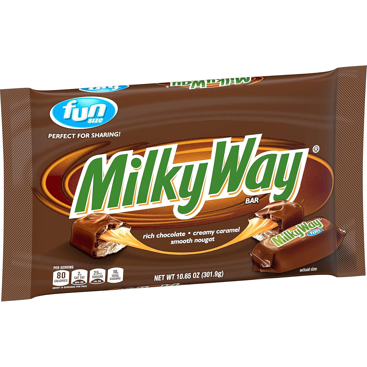 Milky Way Fun Size Chocolate Bars, 10.65 oz (2 pack)