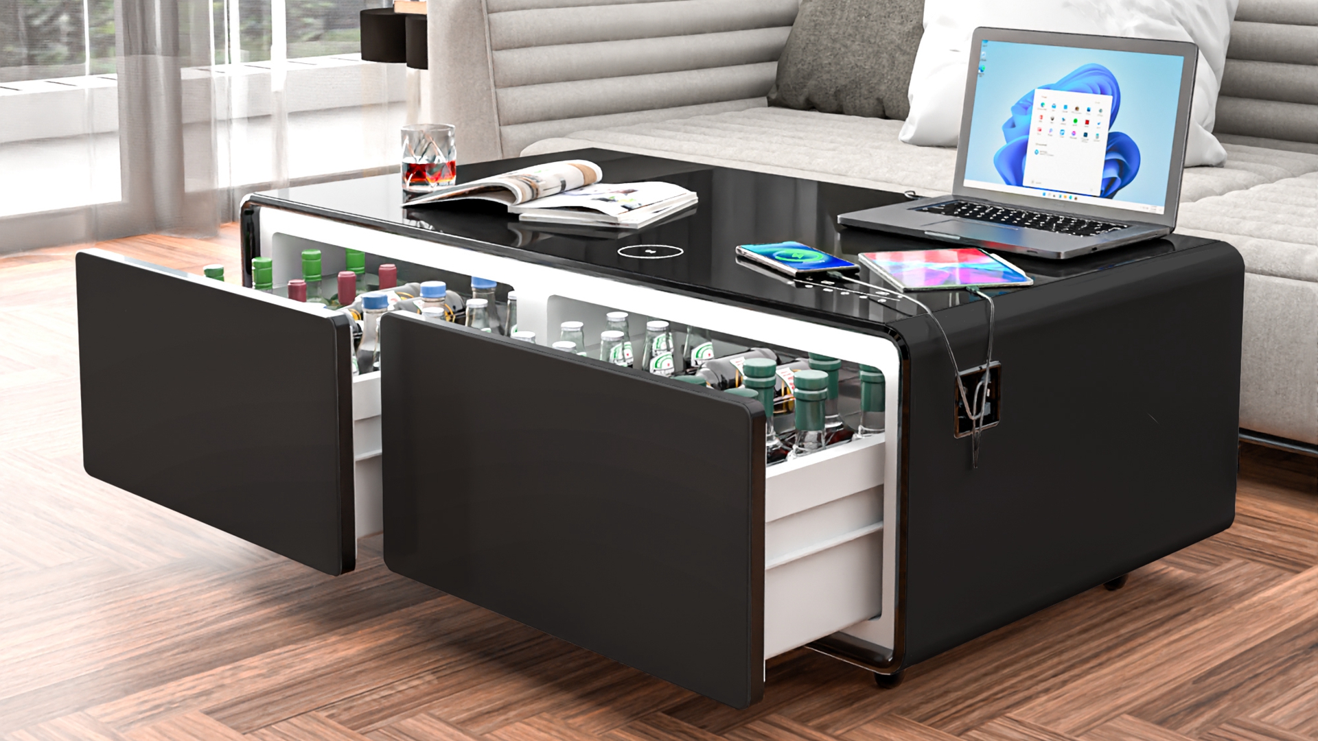 Amazon.com: Gagawin Smart Coffee Table with Fridge and Bluetooth