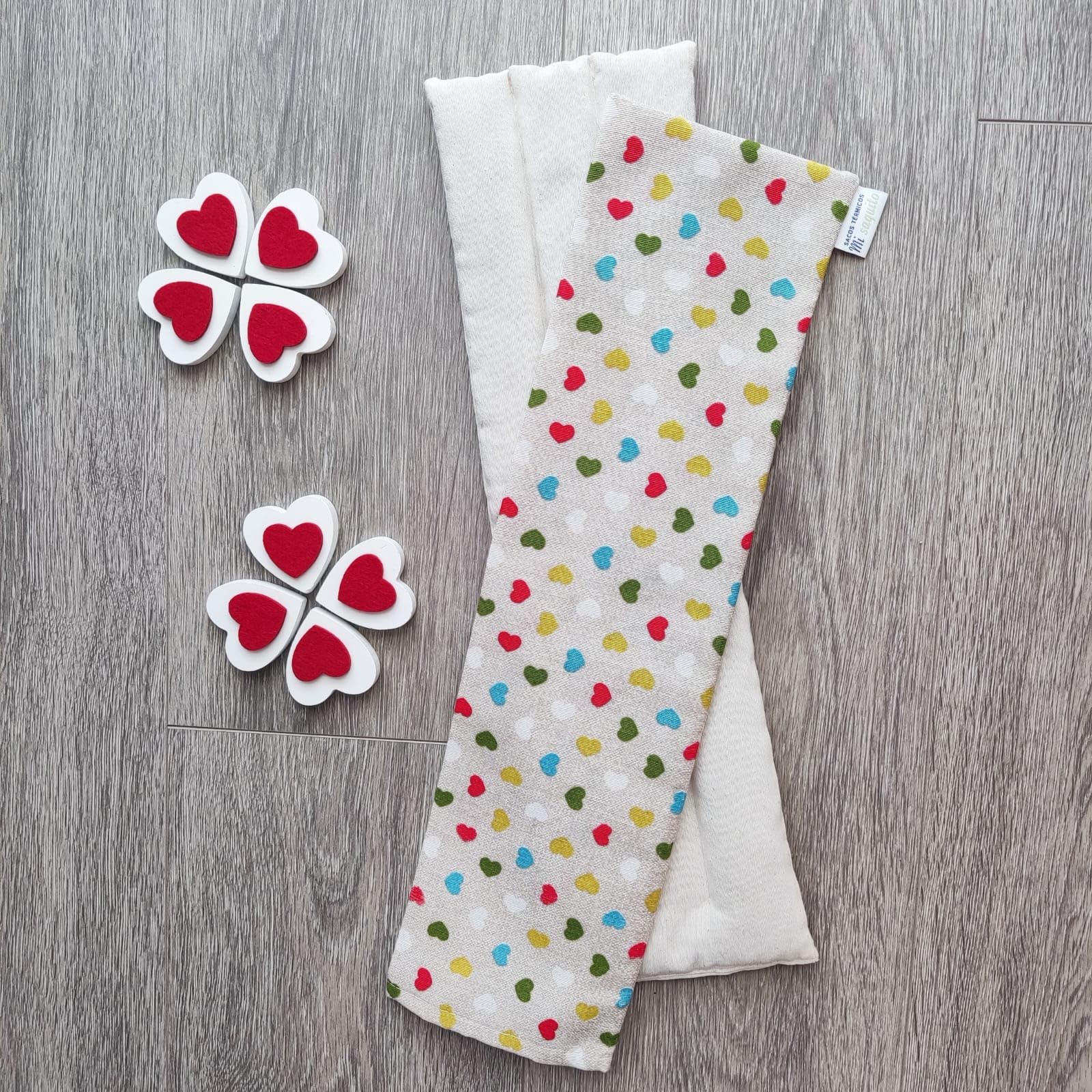 Sacco di semi per microonde 45 x 14 cm con custodia lavabile, sacchetto termico cervicale con lavanda, sacchetto termico e freddo–sacco termico cervicale