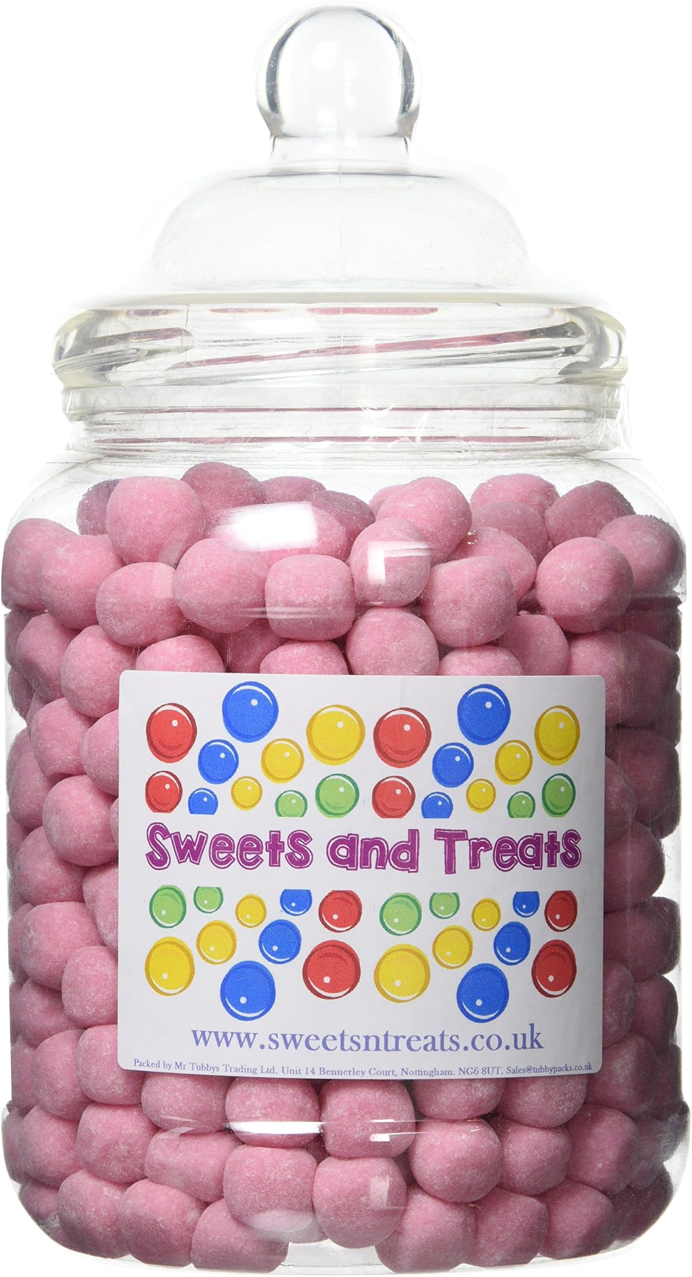 Mr Tubbys Pink Strawberry Bonbons Large Jar, 1700 g