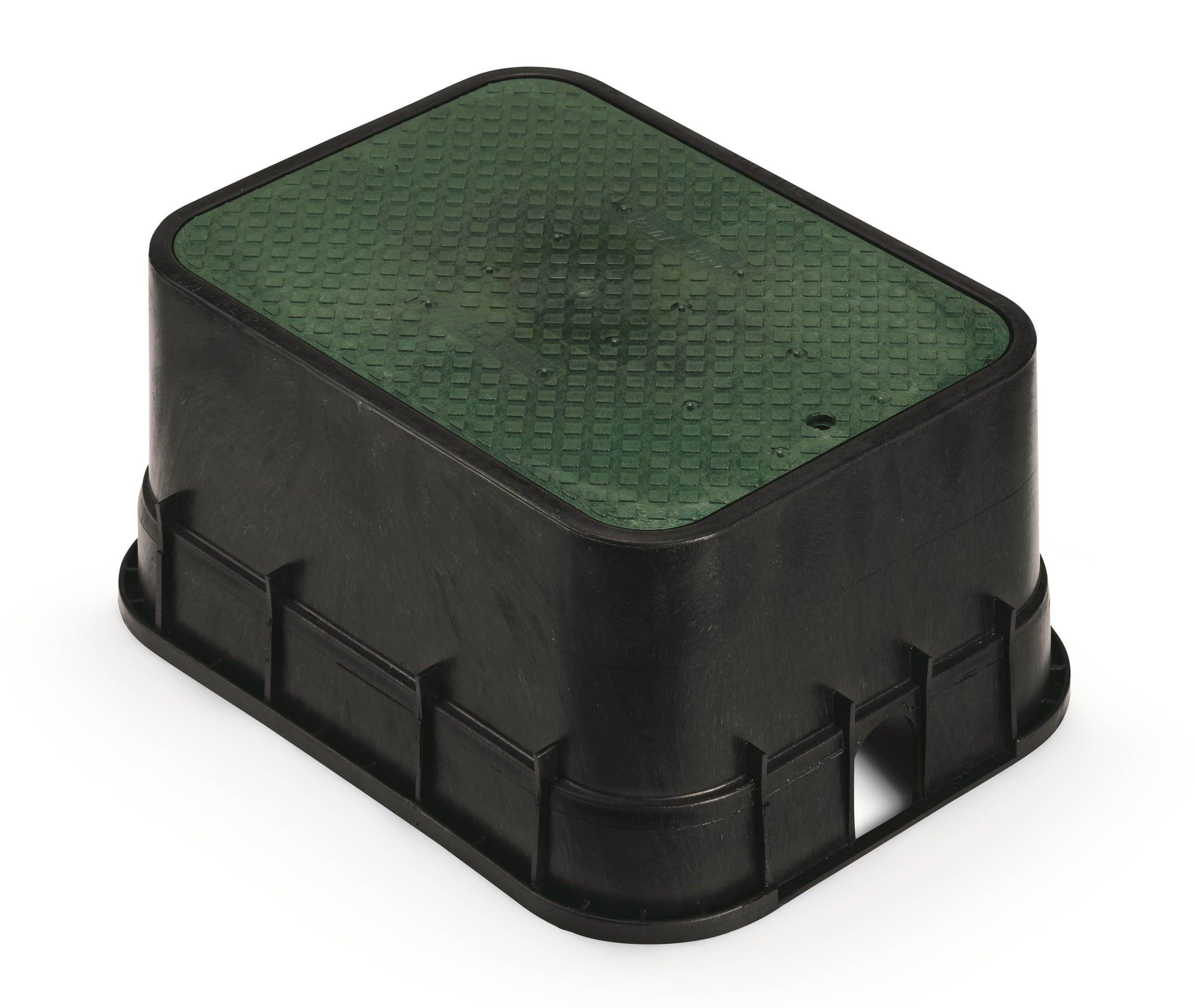 Rain Bird CPVBJMB Professional Series - Caja de válvula de aspersor Rectangular Jumbo de 12 Pulgadas, Color Negro con Tapa Verde, 12 Pulgadas de Alto