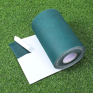 Artificial Turf Tape, 33 Ft x 6 Inch Heavy-Duty Self-Adhesive Fake Grass Seam Tape Outdoor Peel a...