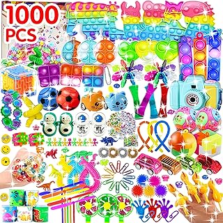 1000pcs Party Favors for Kids, Fidget Toys Pack, Birthday Gifts, Classroom Prize Boxes, Treasure Box, Goodie Bag Stuffers,Carnival Prizes, Easter Eggs Fillers