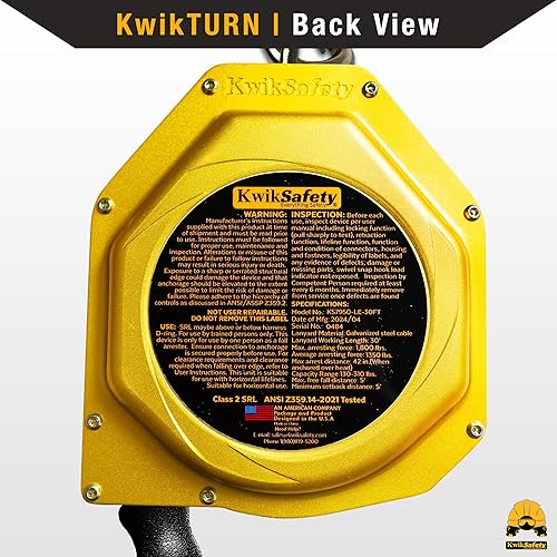 Miniatura 2 de KwikSafety - Charlotte NC - Cobra 30' Línea de vida auto retráctil de borde delantero aluminio ligero Arnés de seguridad Clase 2 Yoyo  Cordón de