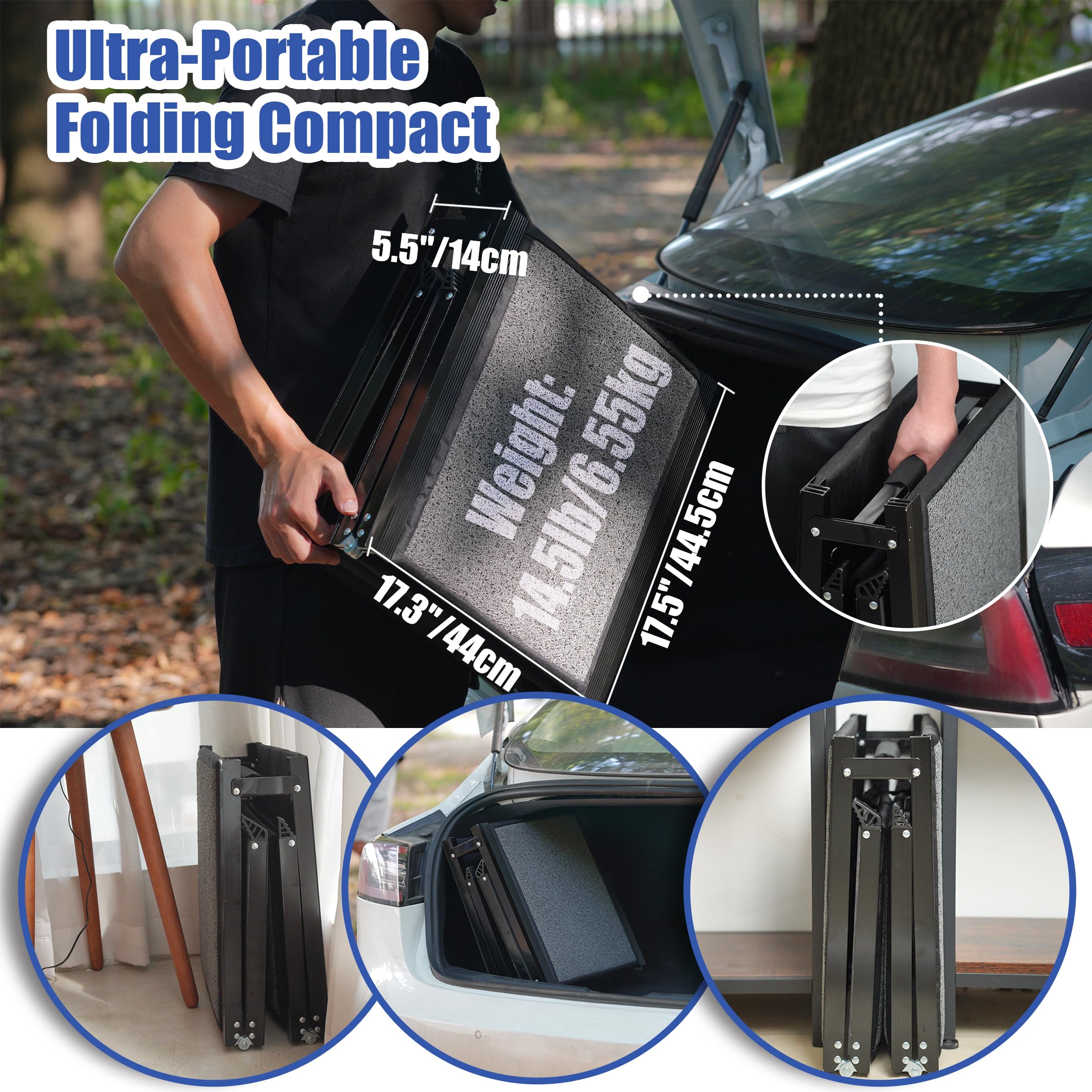 Rampa Per Cani Pieghevole BACOENG 180 Cm - Portatile Per Auto, SUV E Camion | Antiscivolo E Resistente Fino A 110 Kg - Foto 6