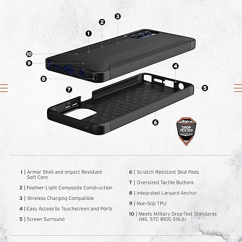 Miniatura 2 de URBAN ARMOR GEAR UAG - Funda protectora hecha para Motorola Moto G Stylus 5G 2022 (solo modelos de EE. UU. y CA) Scout, color negro, resistente,