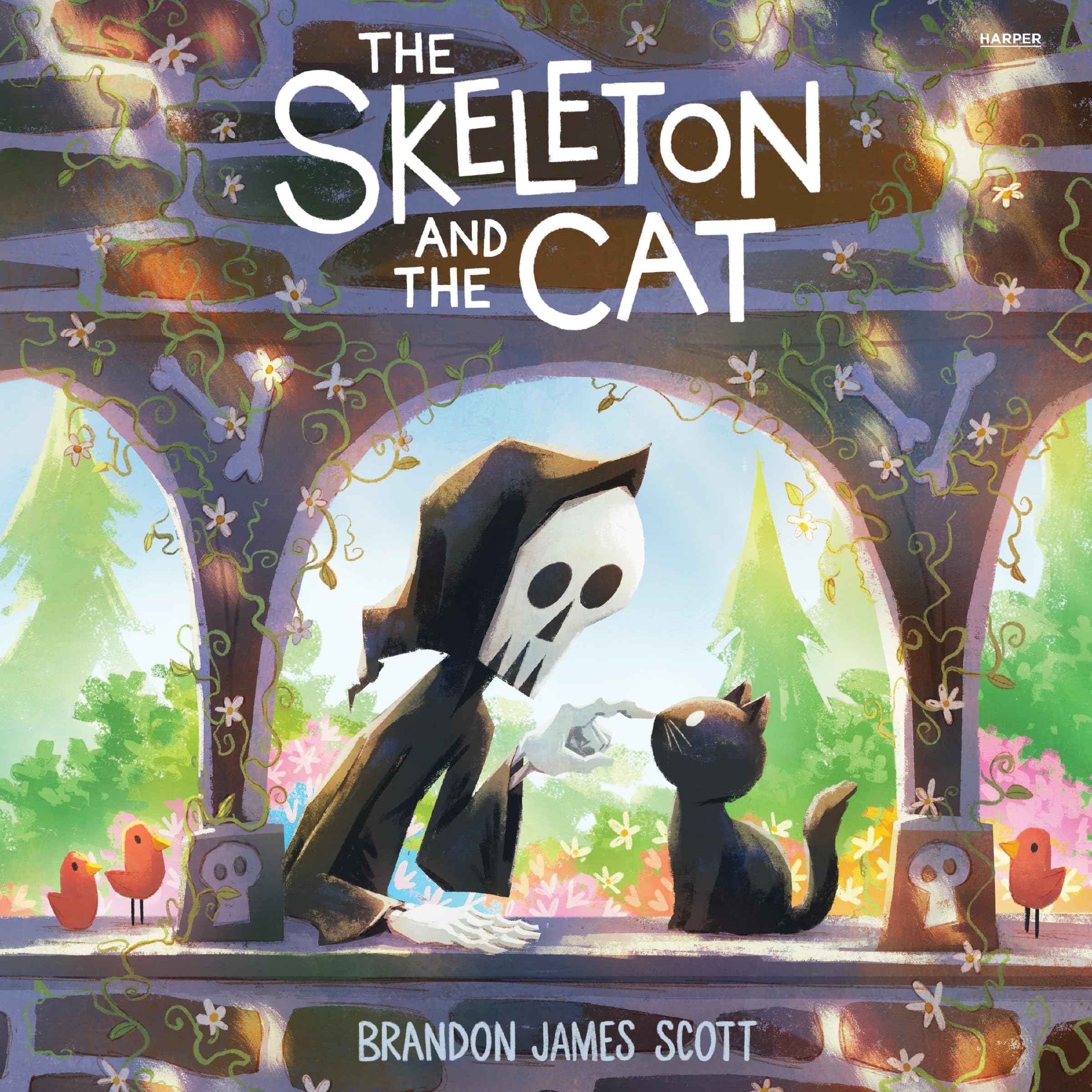 The Skeleton and the Cat: A Funny, Warm Picture Book about Unexpected Friendship and Small Joys, for Kids (Ages 4-8)