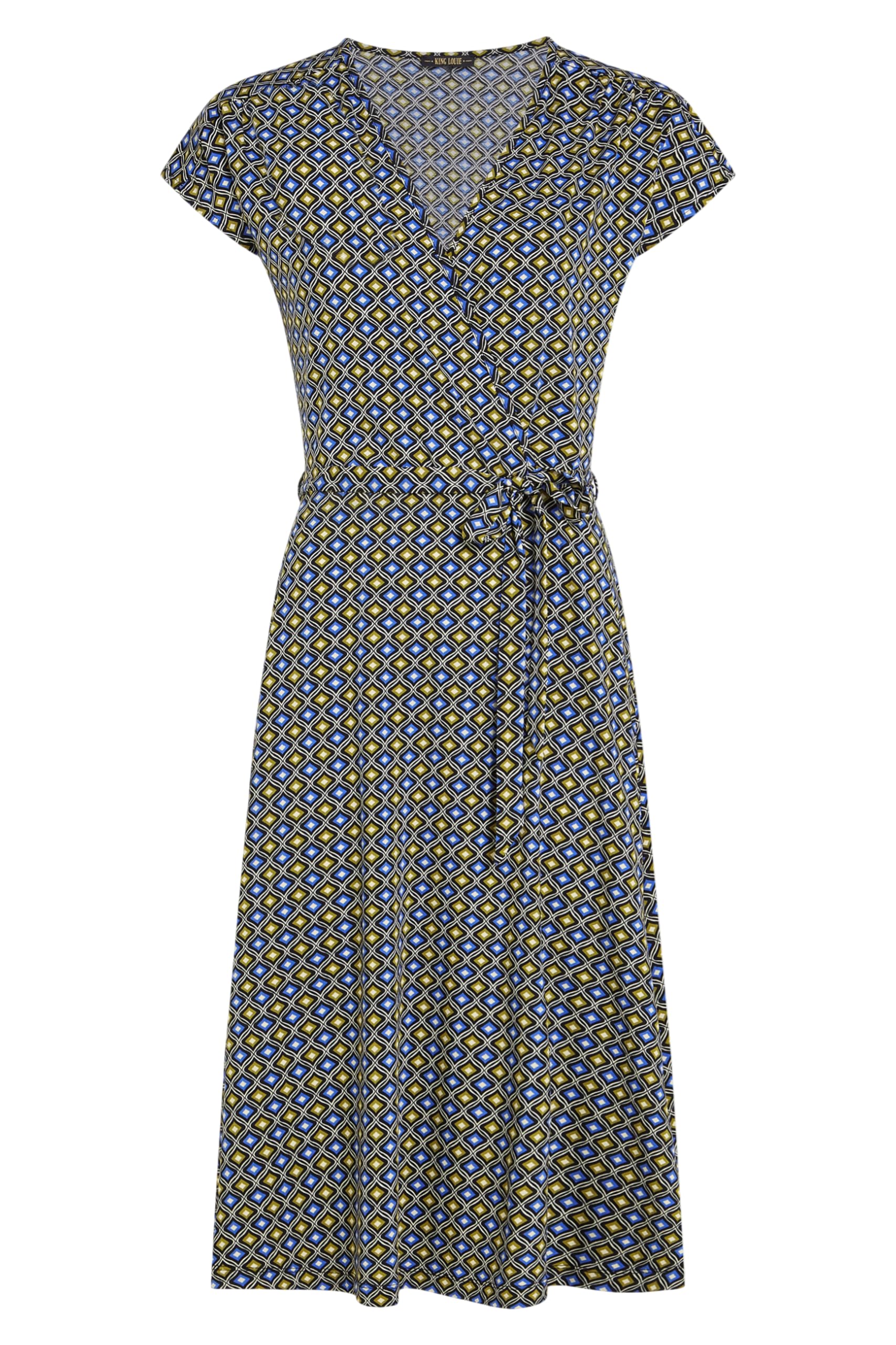 King Louie Damen Kleid mit geometrischem Muster Abigail Dress Blend