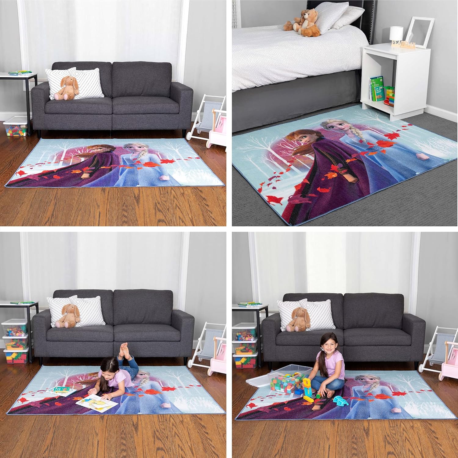 🔥 Cashback up to 70% Franco Kids Room Non Slip Area Rug, 69 in x 52 in, Disney Frozen 2