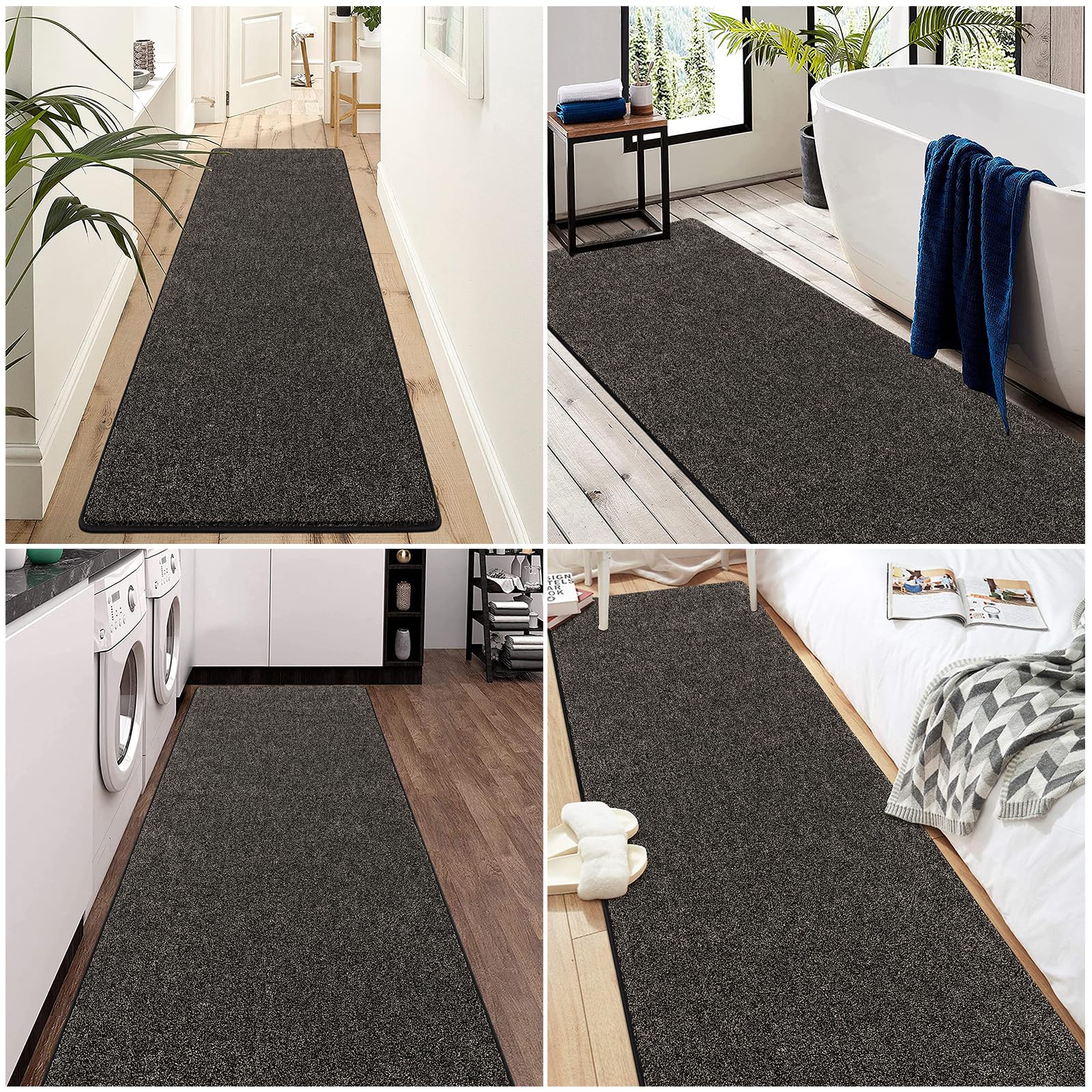 Enyhom Tappeto Cucina Antiscivolo Lavabile 80 x 200 cm, Moderno Lungo Tappeto Ingresso Interno Super Assorbente Tappeto Corridoio, Morbido Tappeto Passatoia Cucina per Corridoio, Salotto, Ingresso